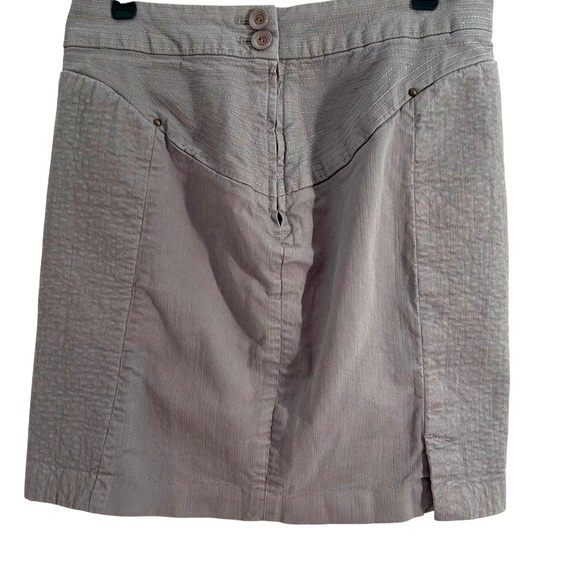 Anthropologie Leifsdottir Alicante Denim Gray Quilted Mini Skirt Size 8 - Picture 1 of 14